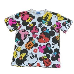 Tokyo Disney Resort Minnie Mouse T Shirt All Over Print AOP Women’s Size Small